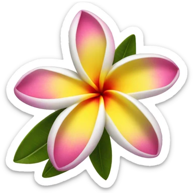 plumeria flower sticker