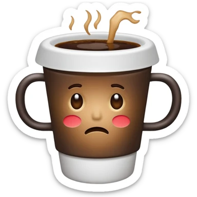 Bad coffee / sad coffee sticker