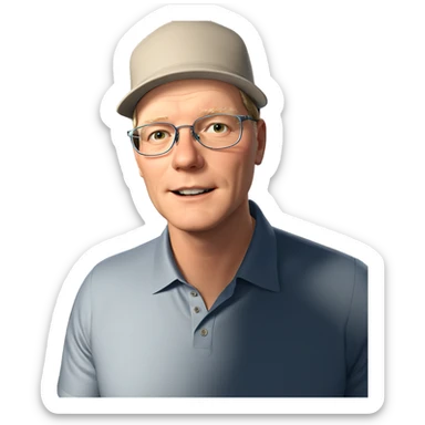 smiling boy with glasses indoors sticker