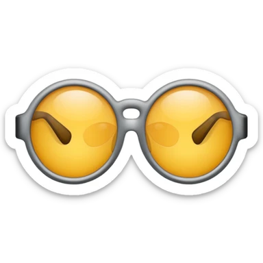 oculos de grau em um fundo branco sticker