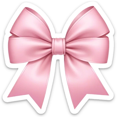 light pink ribbon bow sticker