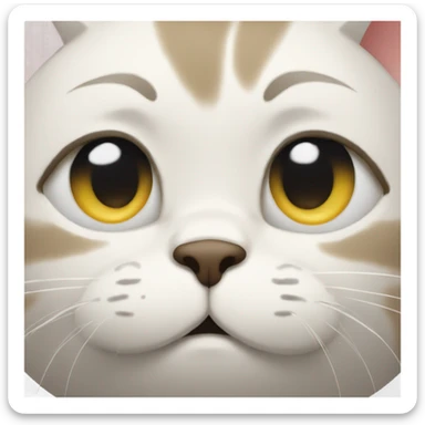 Tired crying cat sticker