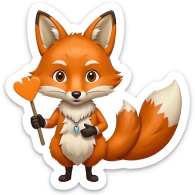 a fox HOLDING a peut-être sign sticker