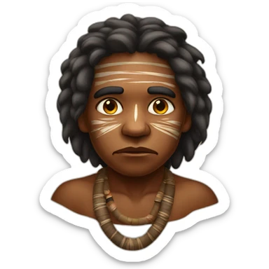 Aborigine is nervous sticker