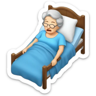 Grandma snoring sticker