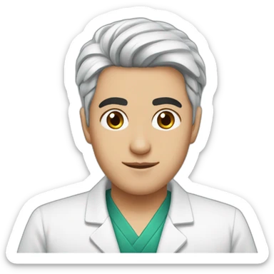 Siamak Badie pharmacist DARK iranian young short hair sticker