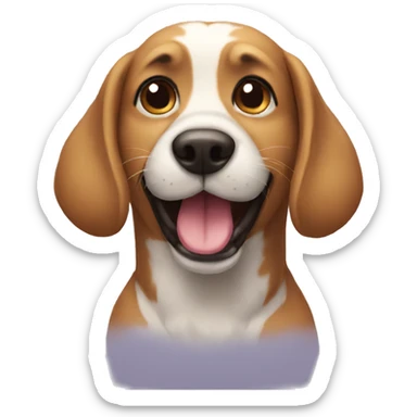 Dog happy sticker