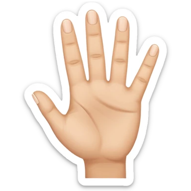 Yvl hand sign only 3 fingers up including thunb sticker