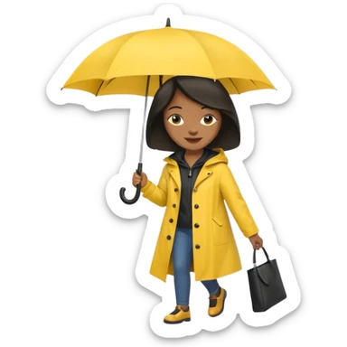 Street Umbrella Walker black woman sticker