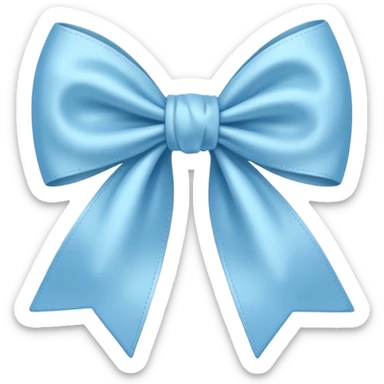 A pastel blue bow  sticker
