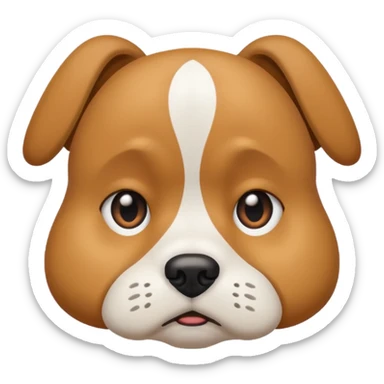 Dog nodding in disappointment sticker