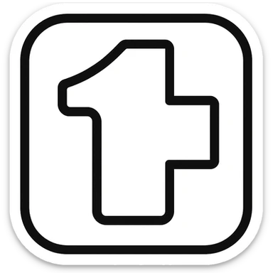 Design an emoji with the text 'C1' in a bold, angular font as shown in the reference image. The text should be white on a gray background with rounded corners. Maintain the style of a lineal color icon with black outlines. sticker