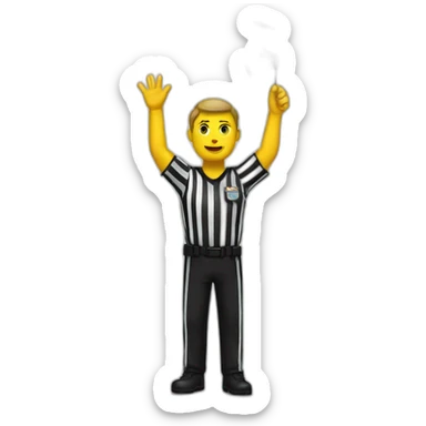 referee throws penalty flag sticker