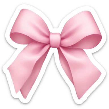 light pink ribbon bow sticker
