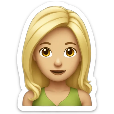 Blond therian girl sticker