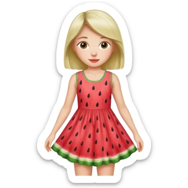 Kids in Fruit Clothes 
A girl in a watermelon dress with cute seed patterns.




































 sticker
