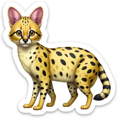 Colorful Serval-Genet-Civet-hybrid, full body sticker