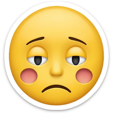 Depressed emoji sticker