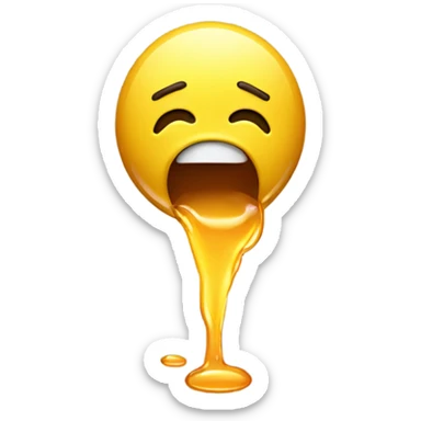 Yellow emoji face vomiting honey  sticker