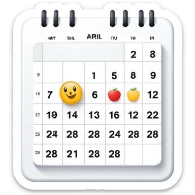 April 2025 calendar sticker