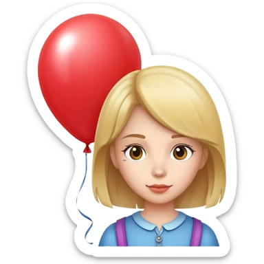 Bambina con il palloncino sticker