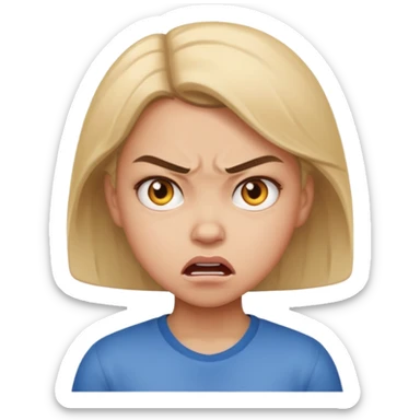 aggressive girl sticker