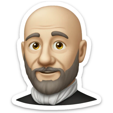 Friedrich Burgmüller componist half bald and beard sticker