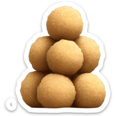 ladoos stack in plate from side view sticker