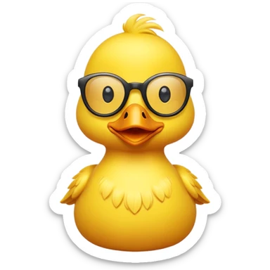 dame un pato amarillo con lentes de sol sticker