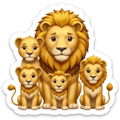 lion family sticker