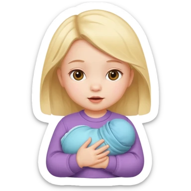 Baby Girl, Different Pose, different outfit, single Baby Girl only. sticker