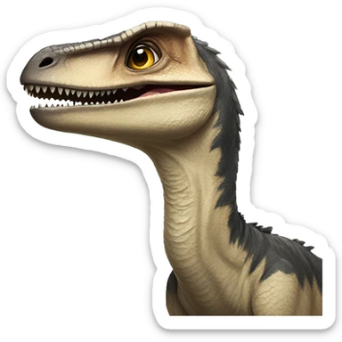 Velociraptor laughing sticker