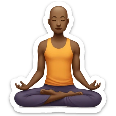 meditating yogi sticker