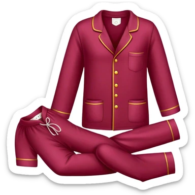 burgundy pajamas sticker