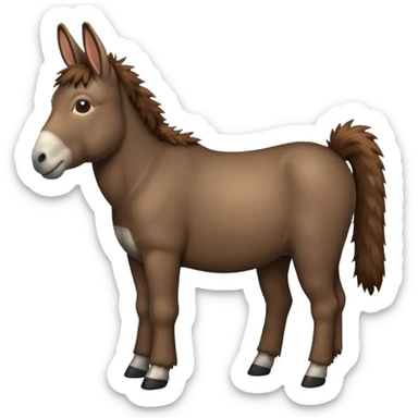 una burra color cafe sticker