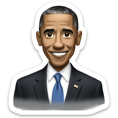 obama with a proud lok sticker