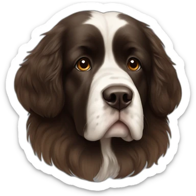 brown landseer newfoundland sticker