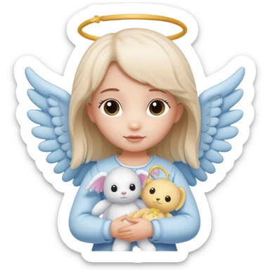 a mix of a jellycat and angel, stitch girlfriend sticker