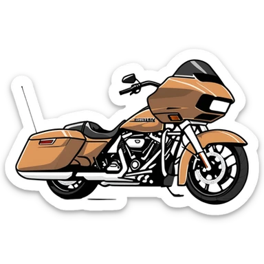Black Harley road glide  sticker