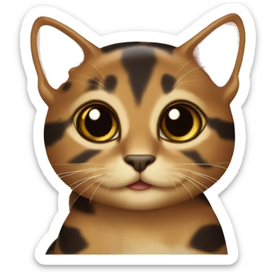 kitten tortoise shell sticker