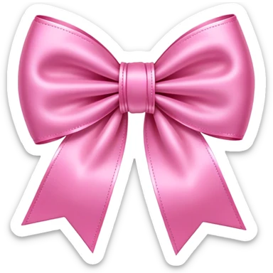 Pink bow sticker
