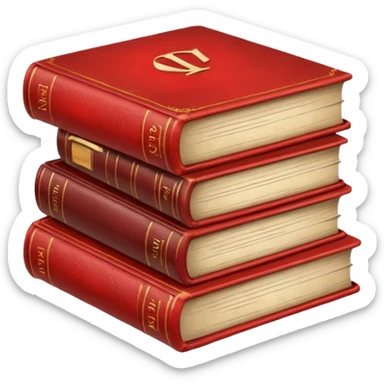 read books in red letters sticker