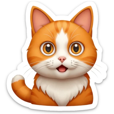 Un chat choqué sur réaction  sticker