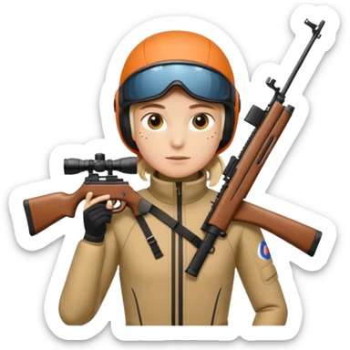 rifle biathlon sticker