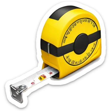single Tape measure yellow sticker