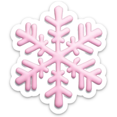 pastel pink snowflake  sticker