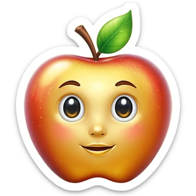 Enchanted golden apple sticker