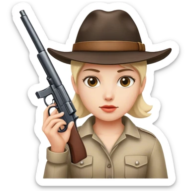 P sissy wearing a hat with a gun  sticker