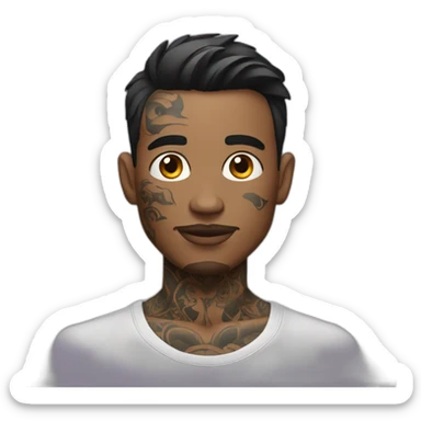 Young tattooed man sticker