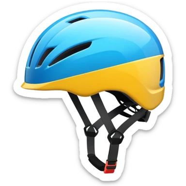 A vibrant bike helmet  sticker